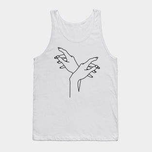 MINIMAL LINE ART HANDS Tank Top